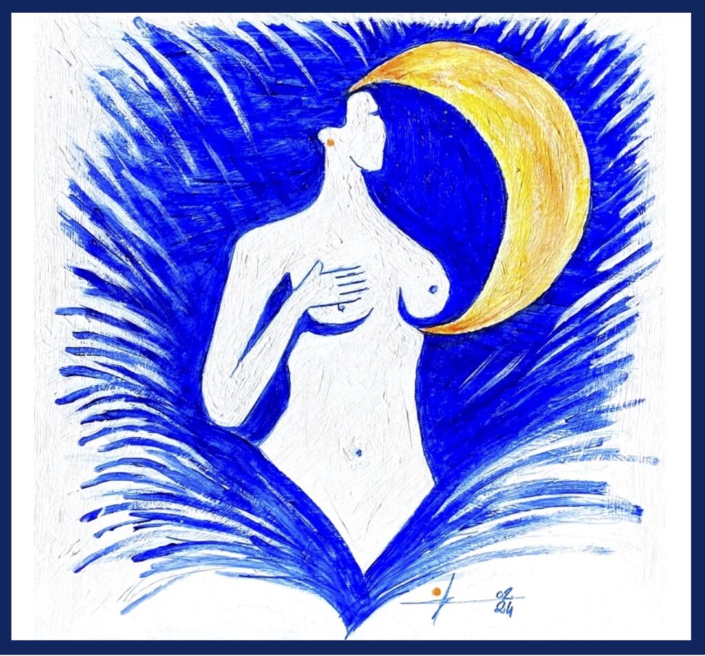 Desiderio di luna - 50 x 50 cm - 2024